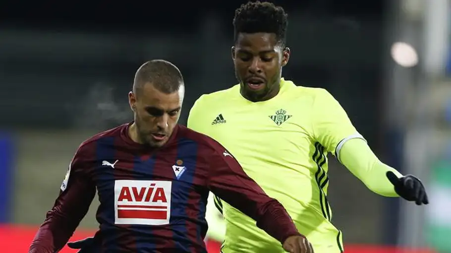 Pedro León, con el Eibar. Pedro León, con el Eibar.