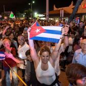 Exiliados cubanos celebran la muerte de Fidel Castro