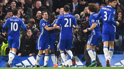 El Chelsea celebrando un gol El Chelsea celebrando un gol