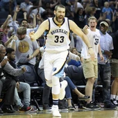 Marc Gasol, de celebración Marc Gasol, de celebración