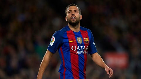 Jordi Alba, en un partido del Barcelona