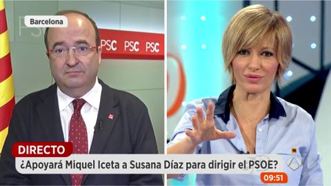 Miquel Iceta, durante una entrevista en Espejo P&uacute;blico