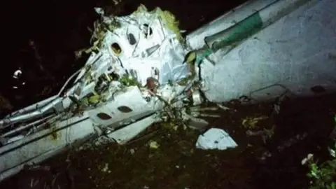 Imagen del accidente aéreo en Colombia Imagen del accidente aéreo en Colombia