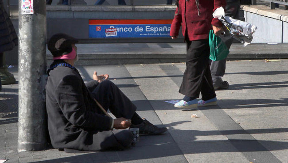 Mendigo en la Comunidad de Madrid 