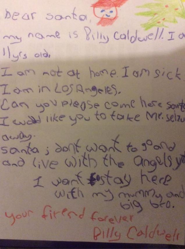 Un niño enfermo pide en su carta a Papá Noel que le saque del hospital Un niño enfermo pide en su carta a Papá Noel que le saque del hospital