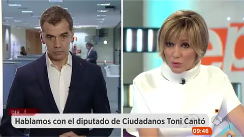 Toni Cantó, durante una entrevista en Espejo Público Toni Cantó, durante una entrevista en Espejo Público