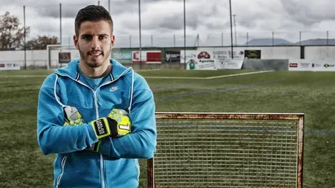 El portero del Guijuelo, Carlos Morales. El portero del Guijuelo, Carlos Morales.