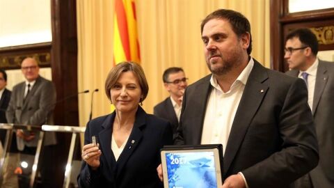 Oriol Junqueras y Carme Forcadell