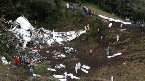 Imagen del lugar del accidente cerca de Medellín Imagen del lugar del accidente cerca de Medellín