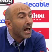 Abelardo, en la sala de prensa Abelardo, en la sala de prensa