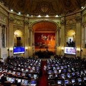 Vista general de una sesión en la Cámara de Representantes del Gobierno colombiano