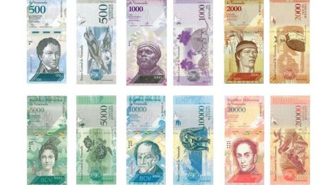 Imagen de los nuevos billetes de Venezuela