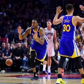 Curry e Iguodala celebran una canasta ante los Clippers Curry e Iguodala celebran una canasta ante los Clippers