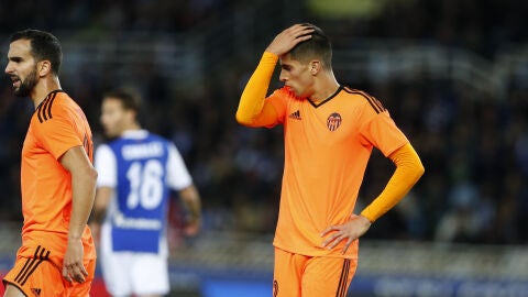 Joao Cancelo en el partido frente a la Real Sociedad