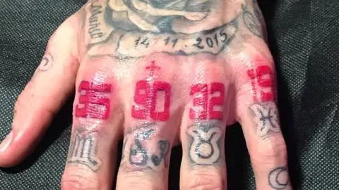 Mano de Sergio Ramos Mano de Sergio Ramos