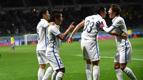 El Kashima Antlers celebra un gol El Kashima Antlers celebra un gol