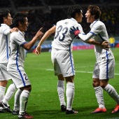 El Kashima Antlers celebra un gol