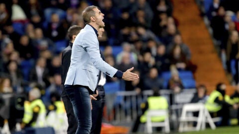 Gaizka Garitano, en la banda del Santiago Bernab&eacute;u