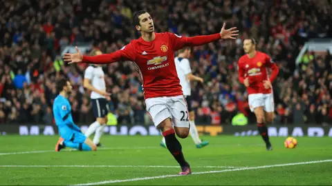 Mkhitaryan celebra un gol con el United Mkhitaryan celebra un gol con el United