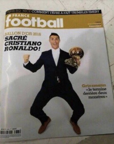 Filtran la portada de 'France Football' con Cristiano Ronaldo como ganador del Balón de Oro Filtran la portada de 'France Football' con Cristiano Ronaldo como ganador del Balón de Oro