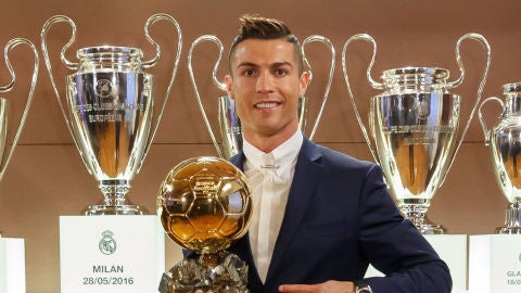 Cristiano Ronaldo, con su cuarto Bal&oacute;n de Oro