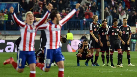 El Atlético eliminó al Bayer Leverkusen en la 2014-15 El Atlético eliminó al Bayer Leverkusen en la 2014-15