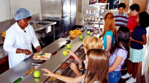 Imagen de archivo de un comedor escolar