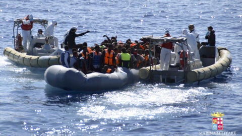 Imagen de archivo de un rescate en el Mediterr&aacute;neo