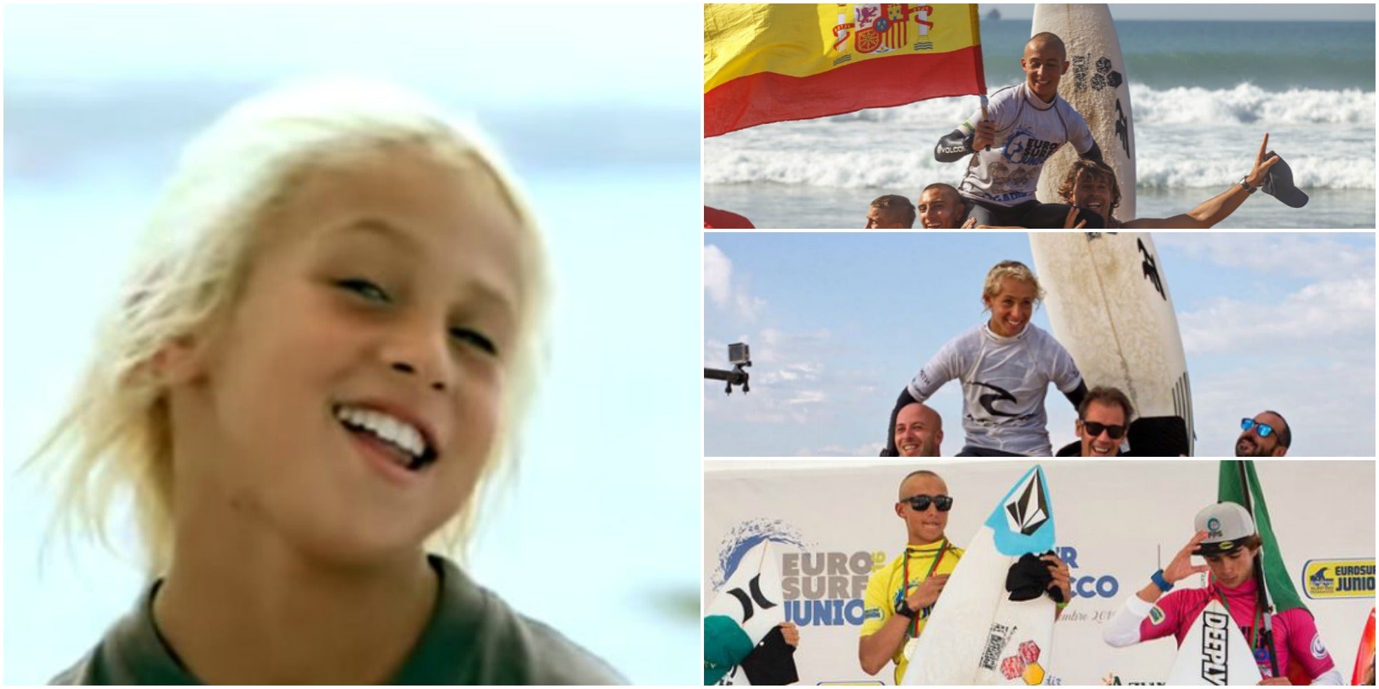 Yael, el niño rubio del Colacao, cumple su promesa y se proclama campeón de Europa de Surf Yael, el niño rubio del Colacao, cumple su promesa y se proclama campeón de Europa de Surf