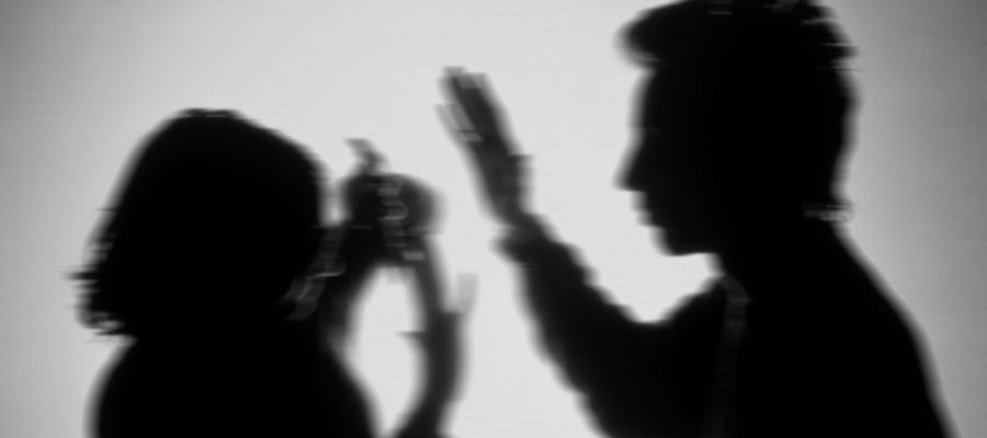Recreación de una escena de violencia machista Recreación de una escena de violencia machista