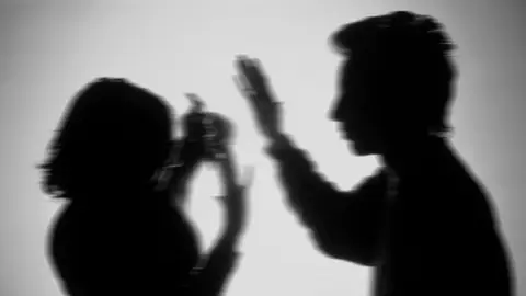 Recreación de una escena de violencia machista Recreación de una escena de violencia machista