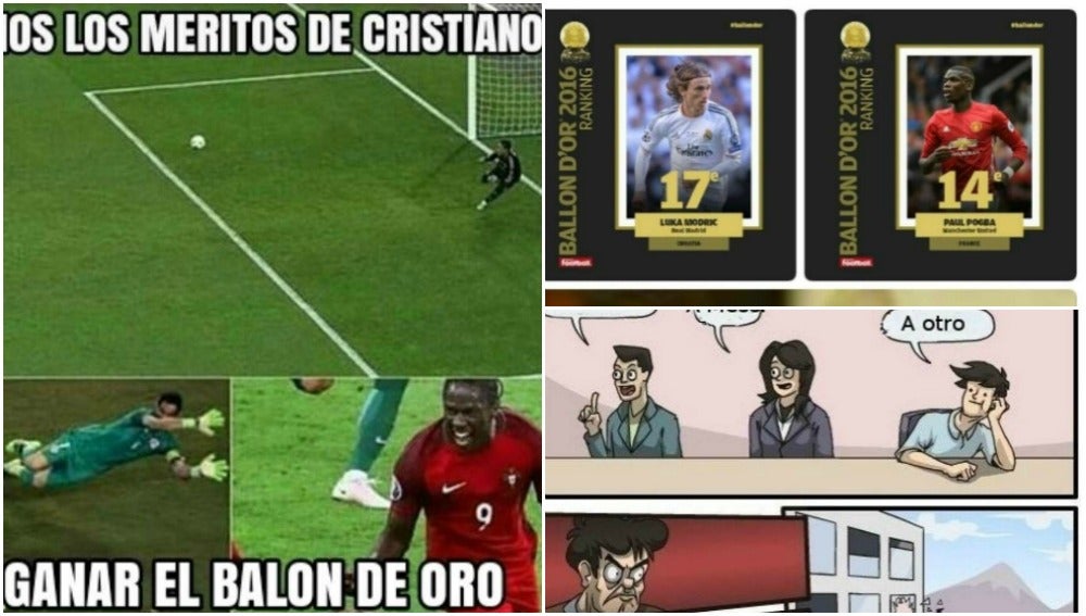 Los mejores 'memes' del Balón de Oro que ganó Cristiano Ronaldo Los mejores 'memes' del Balón de Oro que ganó Cristiano Ronaldo