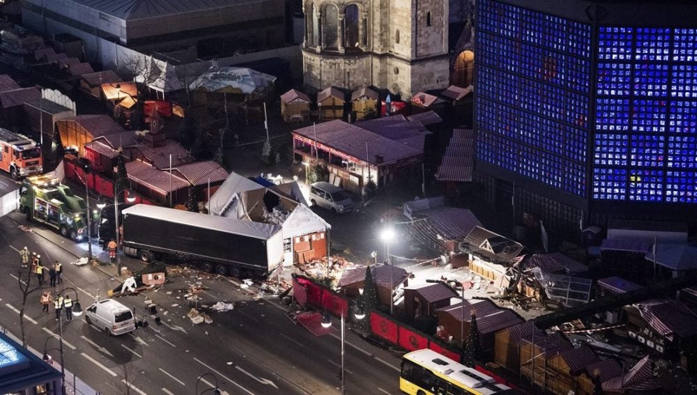Imagen del ataque terrorista en el centro de Berlín