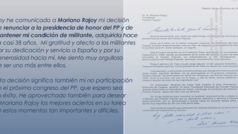 Comunicado de Jos&eacute; Mar&iacute;a Aznar en su p&aacute;gina web