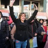 Juana Rivas en la manifestación contra la decisión del juez en una imagen de archivo Juana Rivas en la manifestación contra la decisión del juez en una imagen de archivo