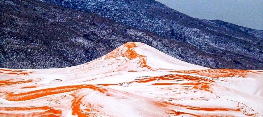 Imagen del Sahara nevado Imagen del Sahara nevado