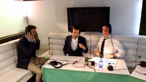 Canales y Xabi Prieto en El Transistor