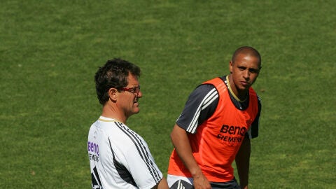 Capello, con Roberto Carlos