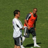 Capello, con Roberto Carlos