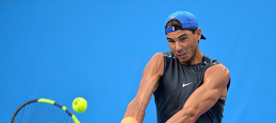 Rafael Nadal en un entreno Rafael Nadal en un entreno