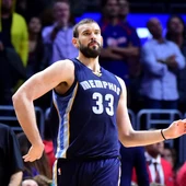 Marc Gasol, tras lograr una canasta en la NBA Marc Gasol, tras lograr una canasta en la NBA