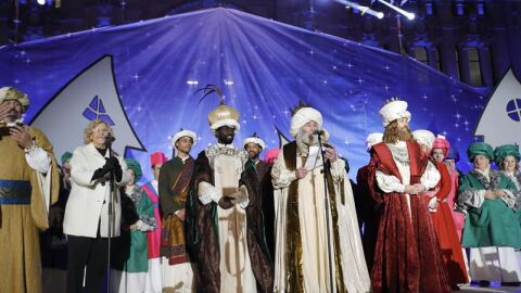 Carmena, con los Reyes Magos