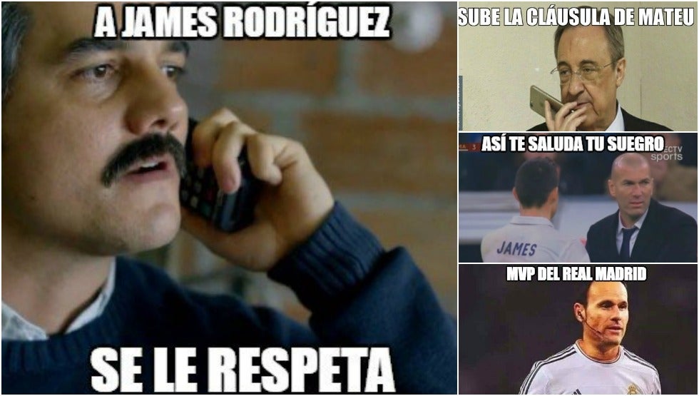 James Rodríguez y Mateu Lahoz, protagonistas de los 'memes' del Madrid 3-0 Sevilla James Rodríguez y Mateu Lahoz, protagonistas de los 'memes' del Madrid 3-0 Sevilla