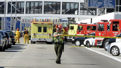Imagen del aeropuerto de Florida tras el tiroteo.