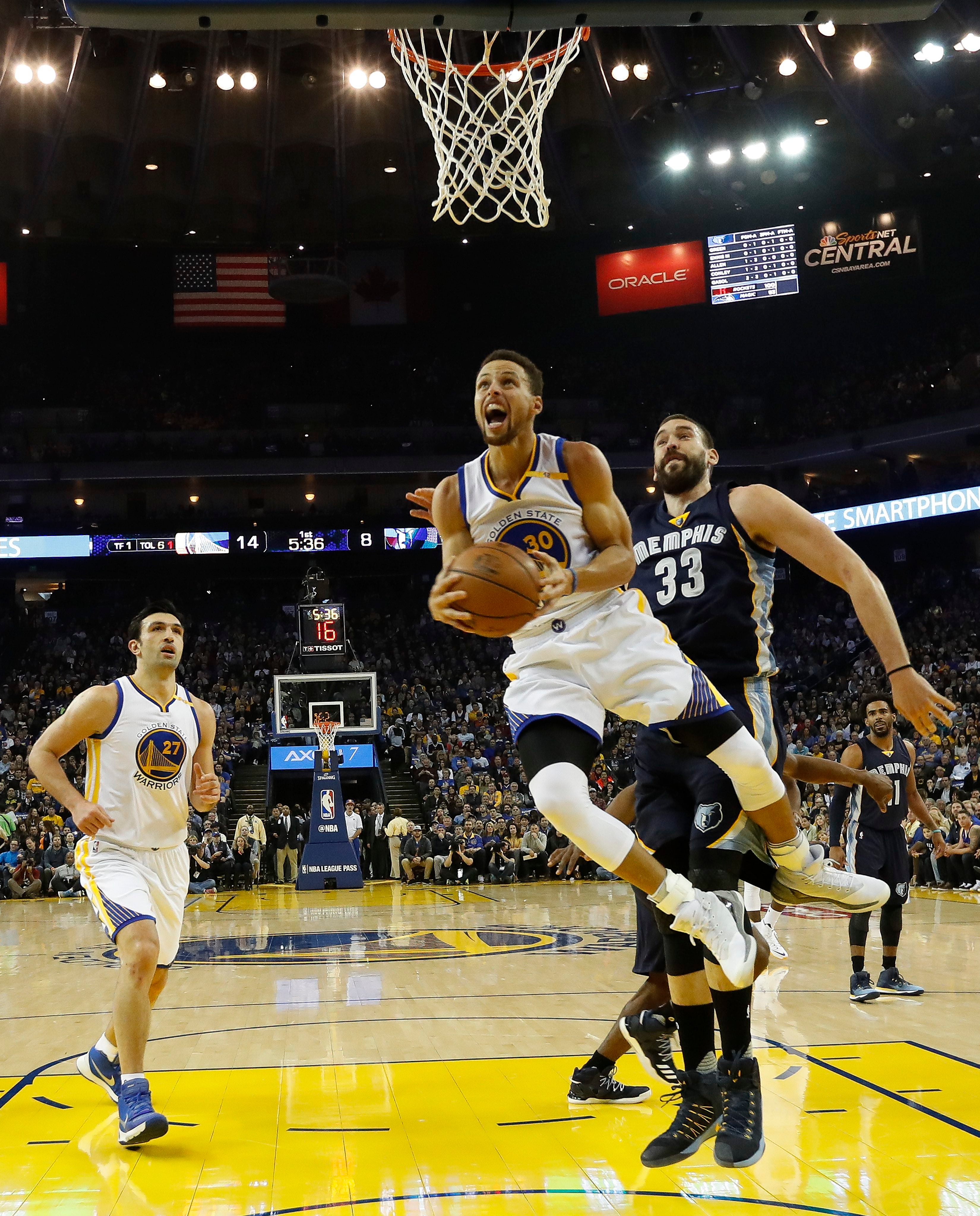 Los Grizzlies de Marc Gasol doblegan en la prórroga a los Warriors de un Curry que hizo 40 puntos Los Grizzlies de Marc Gasol doblegan en la prórroga a los Warriors de un Curry que hizo 40 puntos