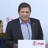Javier Fernández durante su intervención en el Comité Federal