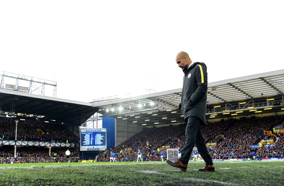 Guardiola, tras perder 4-0 ante el Everton: "Ellos llegaron una vez y marcaron, defendían con nueve jugadores" Guardiola, tras perder 4-0 ante el Everton: "Ellos llegaron una vez y marcaron, defendían con nueve jugadores"