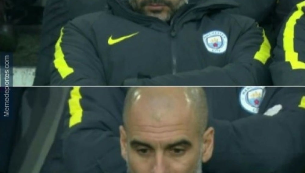 Meme sobre Guardiola tras la derrota ante el Everton