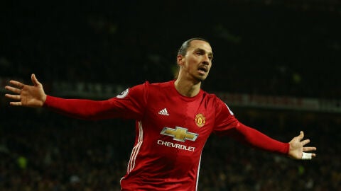 Ibrahimovic, con el United