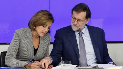 Mar&iacute;a Dolores de Cospedal y Mariano Rajoy